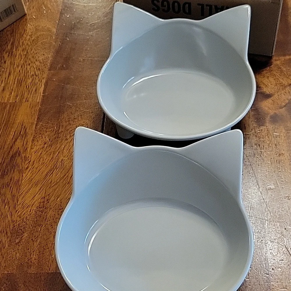 Set of 2 cat bowls